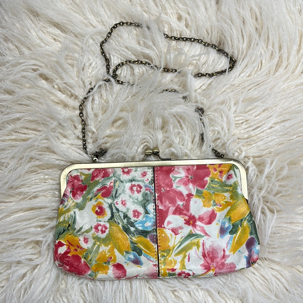 Patricia Nash Pink and Yellow Floral Wristlet with Vintage Charm